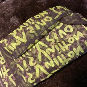 Louis Vuitton Sprouse scarf gently loved silk